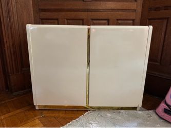White Postmodern Laminate Waterfall Dresser