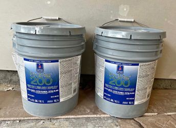 10 gallons Opened FULL buckets Egshell Interior Paint. Alabaster color