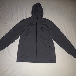 Adidas Men's BSC 3-Stripes RAIN.RDY Jacket Hoodie Zip Grey Medium  GE5867