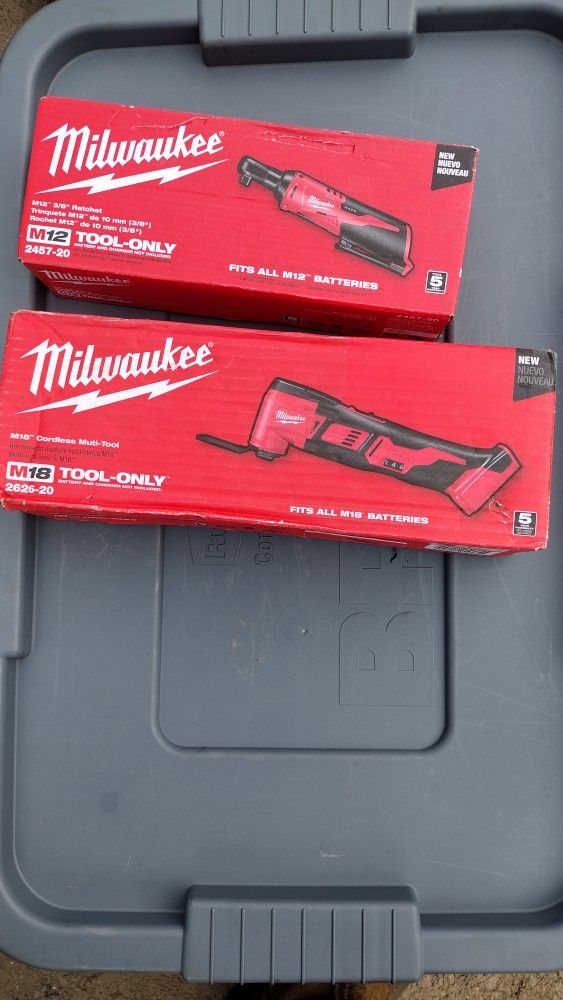 Milwaukee 3/8 Rachet And One Oscillating Multi Tool M18 Tools Only