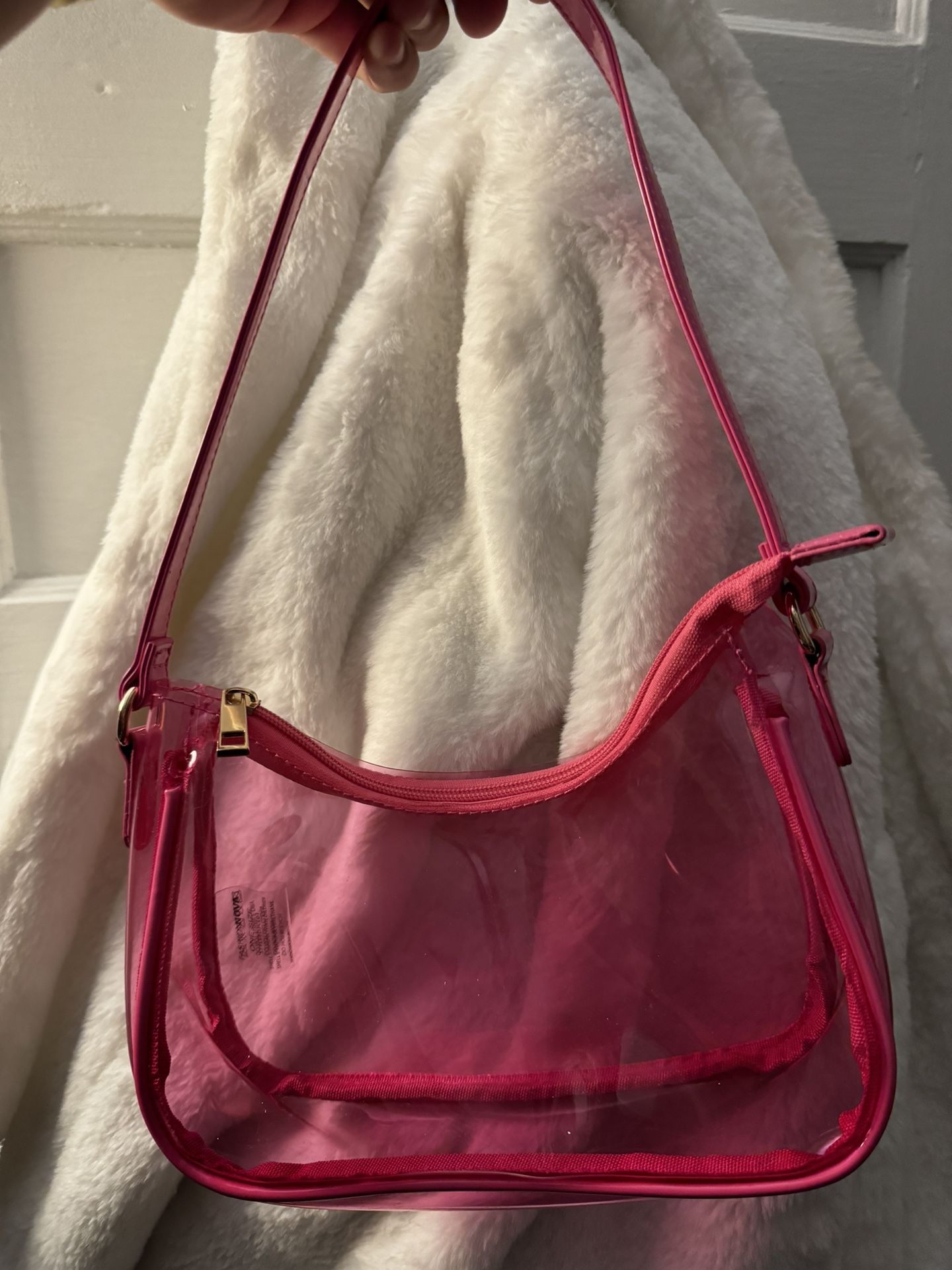 Clear Pink Shoulder Bag