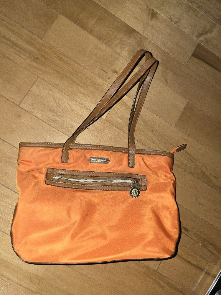 Orange nylon Mk Bag