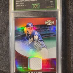 2011 Topps Triple Threads Unity Relic /36 Mat LatLatos EJE NM+ 7.5