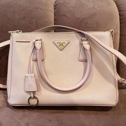 Prada Saffiano Lux Small Tote Orchidea Pink
