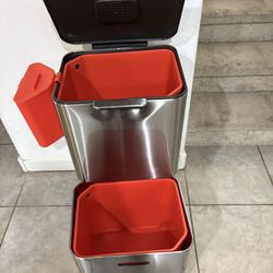 3-IN-1 Stainless Steel Trash Can 