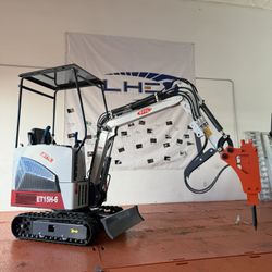 1.5 Ton Mini Excavator w/ Hydraulic Breaker | Gas | Brand New For Sale!
