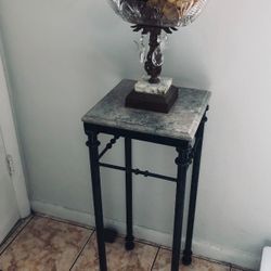 Pier1 Metal Marble Accent Table/ Pedestal 