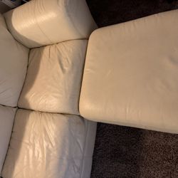 L Shape Leather Couch    Real Leather