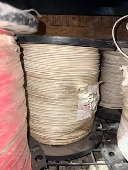 500 FT Spool of White Electrical Wire - (Partial/Remaining Roll) - $80