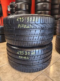 295 30ZR 20 PIRELLI P ZERO TIRE 2953020 USED TIRES (PAIR) MOUNT BALANCE INCLUDED