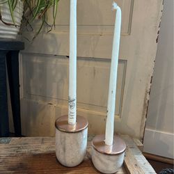Threshold Marble Taper Candle Set.