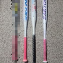 2 Brand New Softball Youth Bats 29" 1 Lightly Used. All 3 For $50