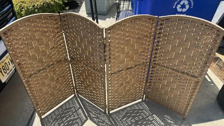 4 panel short room divider, 3 ft tall