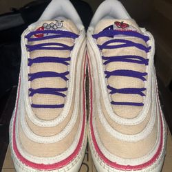 Size 10.5 (2022) Air Max 97 Air Sprung Sail Pink Purple - Pre Owned, Original Box