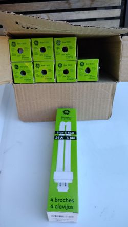 Pack Of 8 Bulbs GE Biax D Eco 1800 Lumens