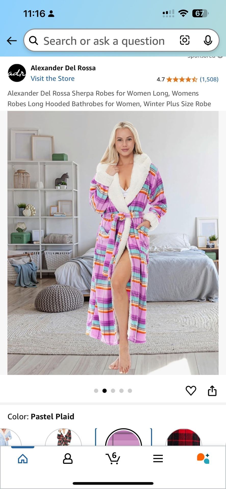 Alexsander. DEL. ROSSA. Sherpa Robes For Women