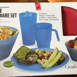 New Creativeware Red Serve Ware Set - 21 Pieces