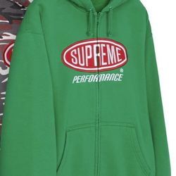 Supreme Performance Zip Up Hoodie Dark Green Medium