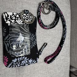 WONDERFUL FLOWER Lanyard Wallet, ID Holder with Lanyard, ID Wallet with Lanyard, Keychain Wallet for Women