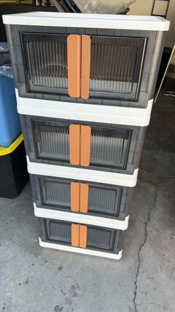 Stackable small plastic cubbies with wheels