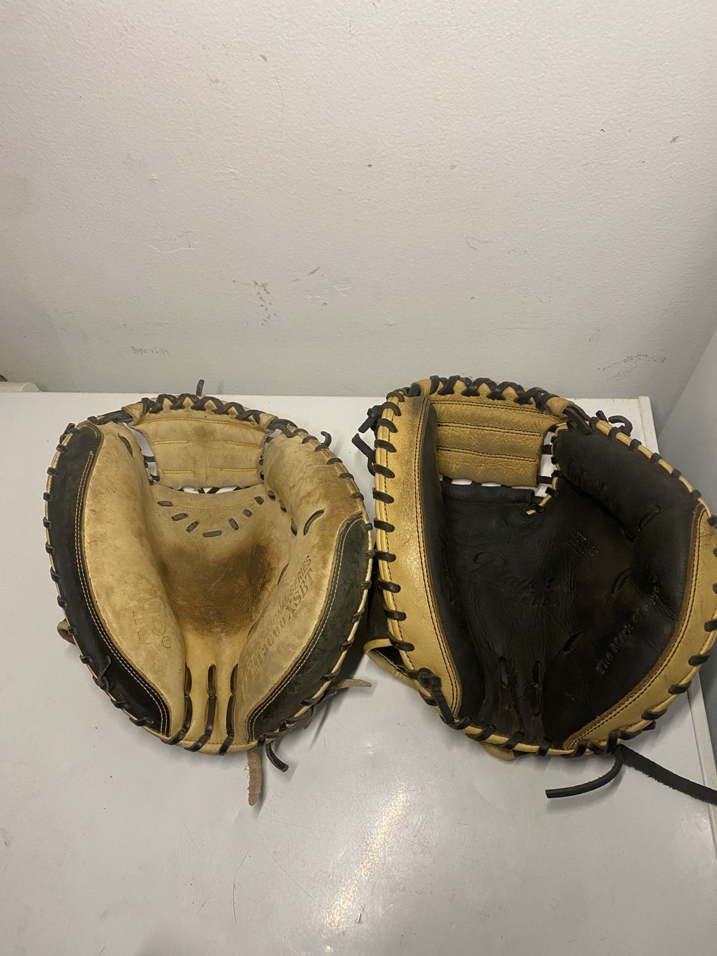 2 Catcher’s Mitts – Used, Need Some TLC