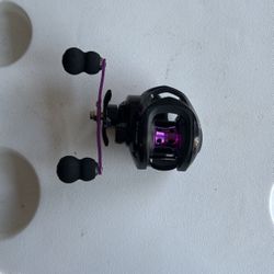 Purple And Black Fishing Bait Caster