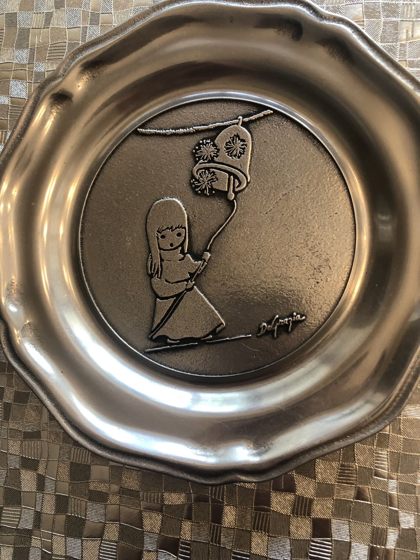 DeGrazia Pewter Christmas Dish