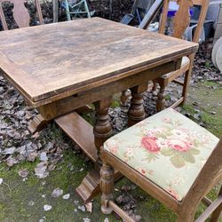 Antique Table And Chairs