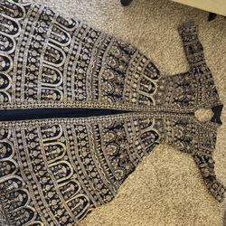 New Never Worn Navy And Gold Dress -$60