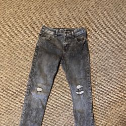 Black Acid Wash Jeans Boys 12