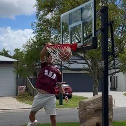 Lifetime 54 inch in ground basketball hoop adjustable basketball court