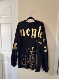 Disney Spirit Jersey US 2XL Black Gold Sleeping Beauty Castle Disneyland Shirt