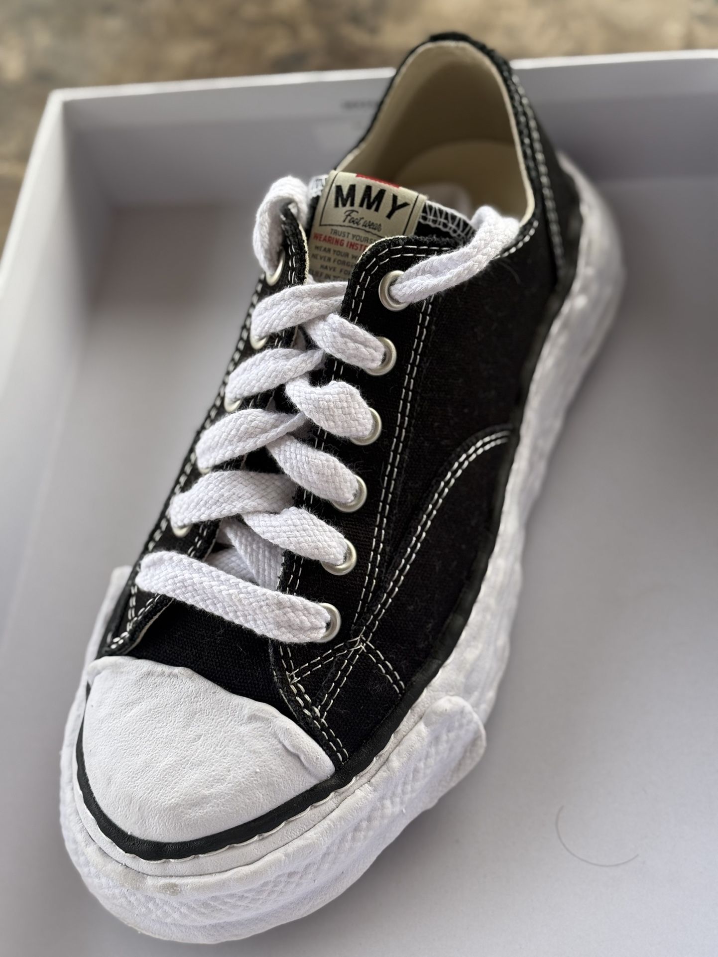 Maison Mihara Yasuhiro Hank OG Sole Canvas Low \u0027Black White