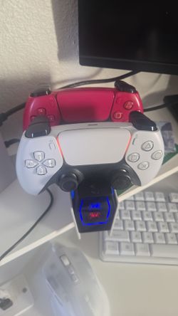 Ps5 with 2 controllers , charging dock & hyperX headset