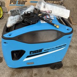 Pulsar 4,500-Watt/3,700-Watt Dual Fuel with Recoil, Remote and Push Button Start Portable Inverter Generator with CO Alert