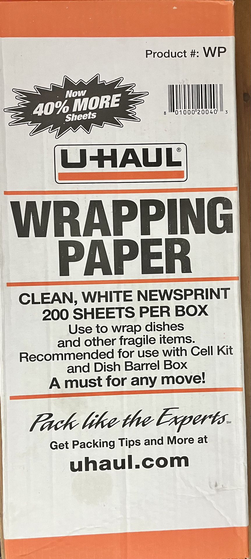 UHaul Wrapping Paper 200 Sheets