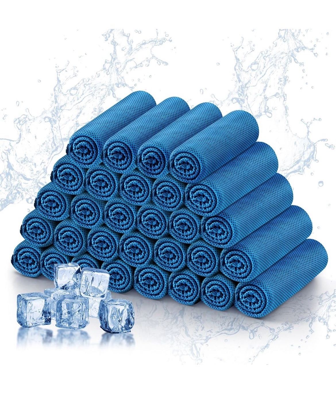 4 Pcs Cooling Towels for Neck and Face - Cooling Neck Wraps Cooler Towels for Hot Weather - Cool Cold Rags Towels for Extreme Heat (40"X12") with Fit