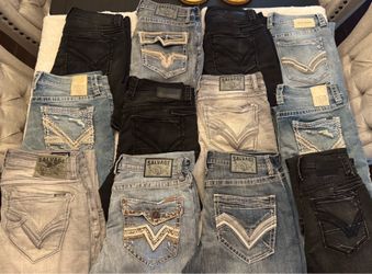 Mens NWOT 34 Salvage and buckle black jeans