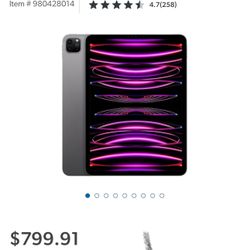 iPad Pro WiFi Plus Cellular (4th Generation) 256gb
