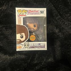 Bob Ross and Hoot Funko Pop Limited Chase Edition. 