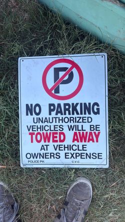 No parking sign