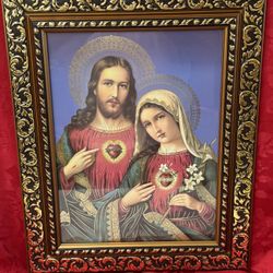 Cuadro de Sagrado Corazón de Jesus y Maria