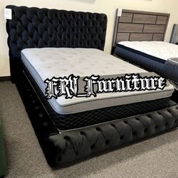 New Queen Bed Frame With Mattress 