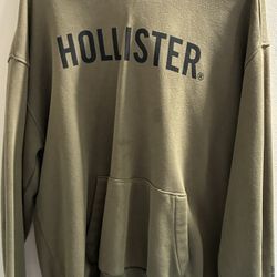 Hollister Hoodie Sweater Green Men Medium 