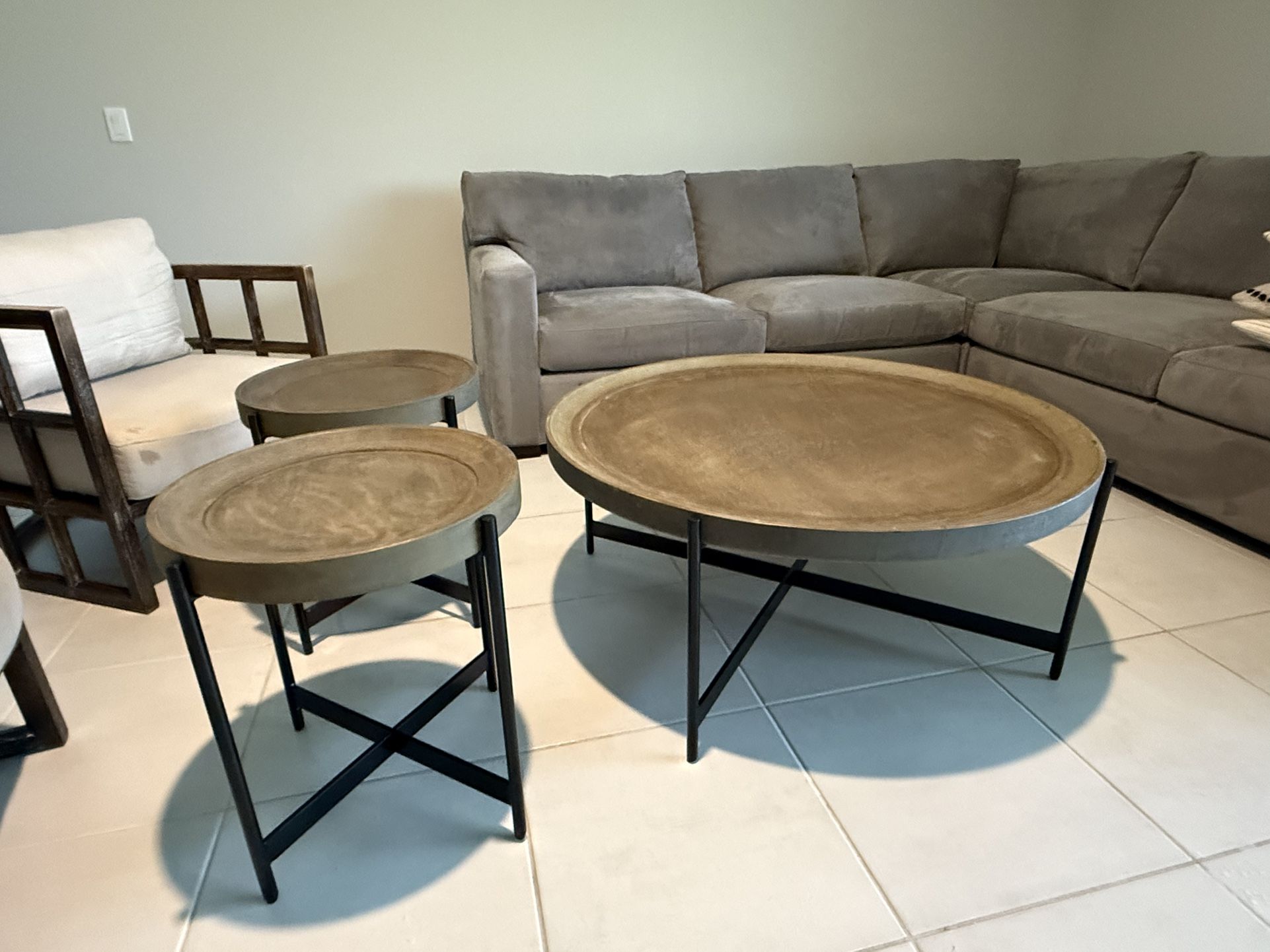 Modern Coffee Table + 2 End Tables – $500 for the Set