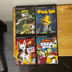 Animated Cartoon Bundle Games For The PlayStation 2 (PS2) Used.