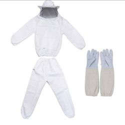 REAMTOP Professional Beekeeper Suit (Jacket, Pants, Gloves)