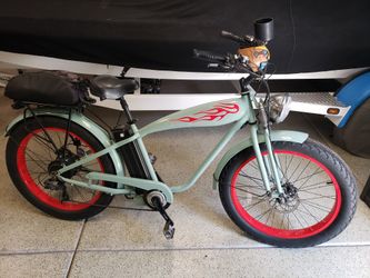 OLD SCHOOL ELECTRIC FAT TIRE CRUISER BICYCLE