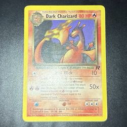 Dark Charizard 21/82 Team Rocket 2000 released Art Rare non-Holofoil Rare MP