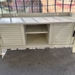 Used Entry Bench with Storage and Adjustable Shelving